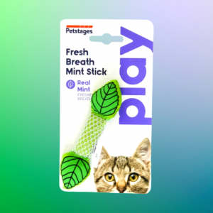 Короткий обзор на игрушку для кошек Petstages Fresh Breath Mint Stick Мятная палочка для здоровья зубов и десен